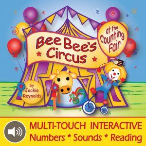Bee Bee's Circus interactive book available for the iPad in the iTunes store.